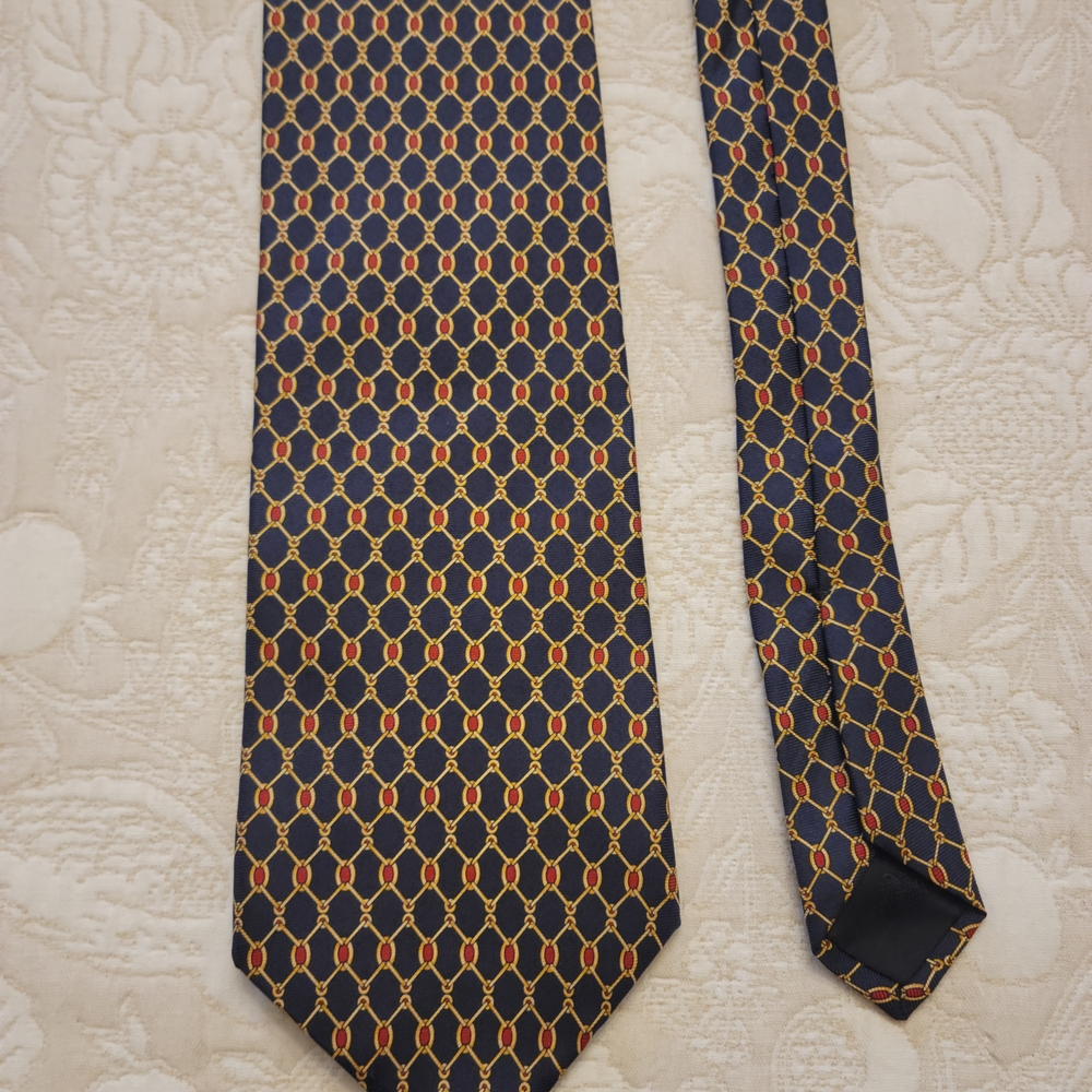 Brooks Brothers Silk Tie with Orange and Black Pattern - Picture 3 of 9